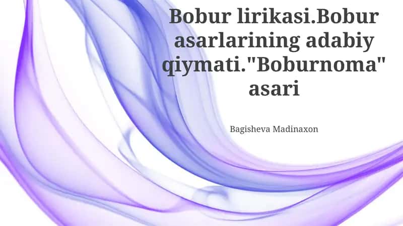 Bobur lirikasi