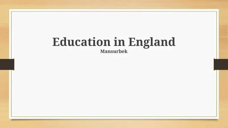 Education in England