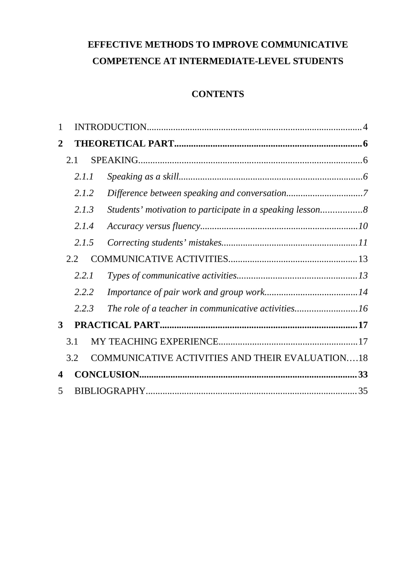 METHODS TO IMPROVE COMMUNICATIVE COMPETENCE