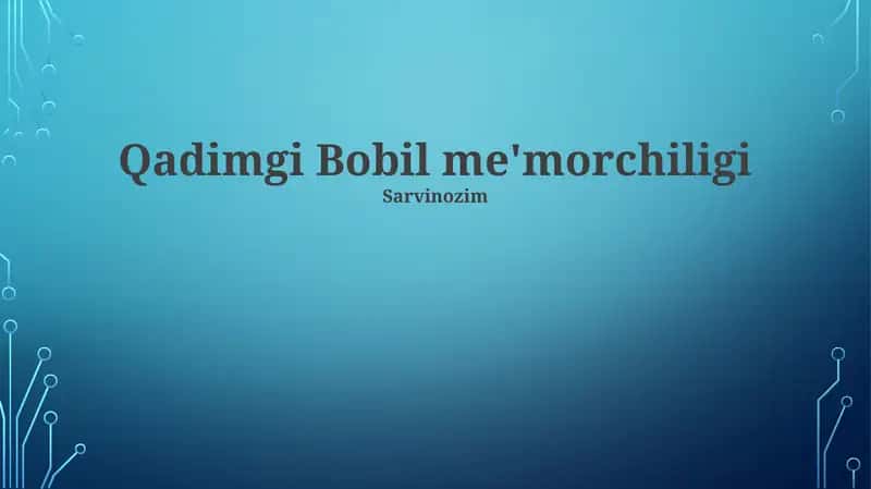 Qadimgi Bobil me'morchiligi