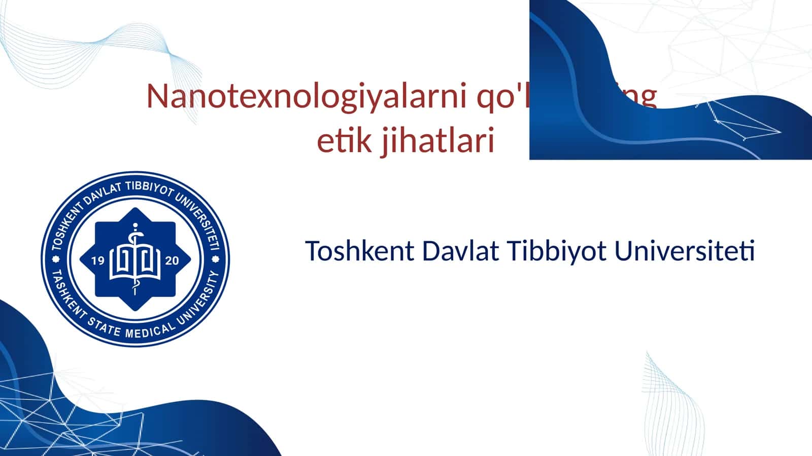 Nanotexnologiyalarni qo'llashning etik jihatlari