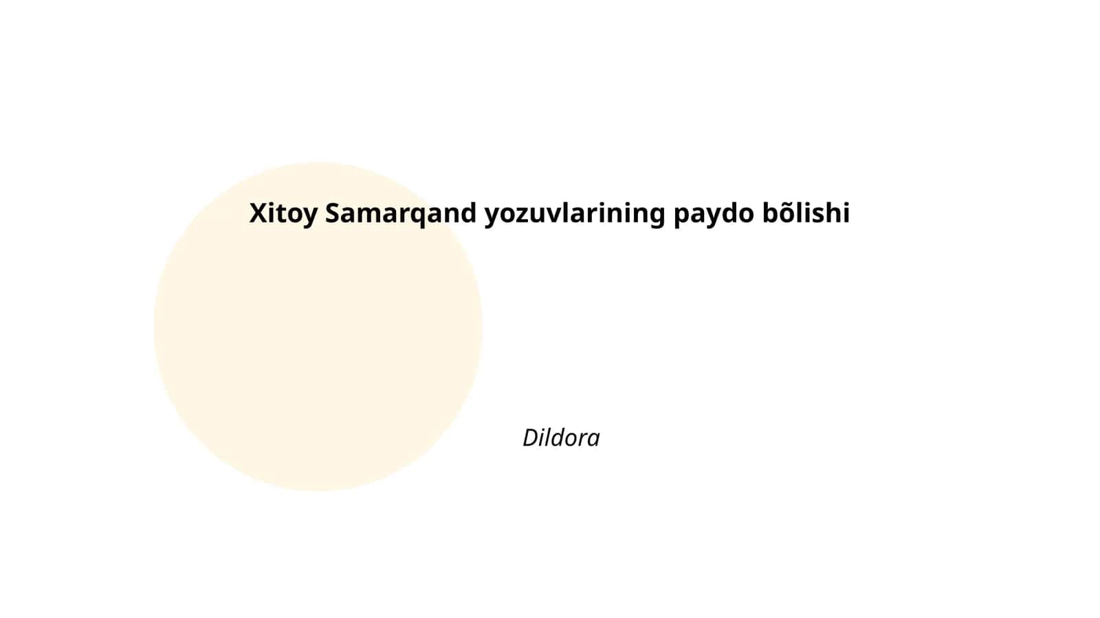 Xitoy Samarqand yozuvlarining paydo bõlishi