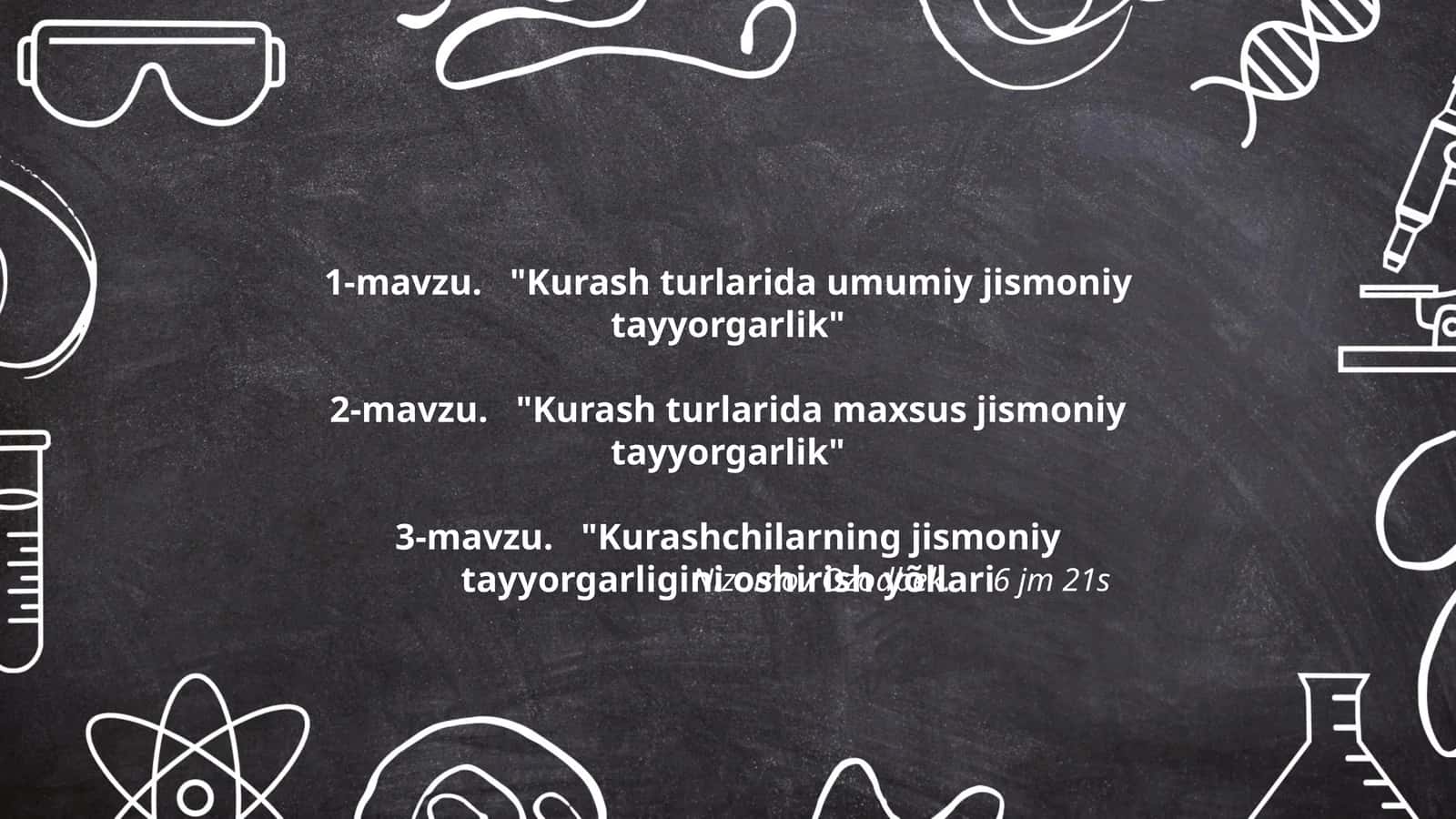 Kurash turlarida umumiy jismoniy tayyorgarlik