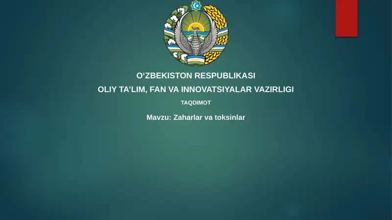 Zaharlar va toksinlar