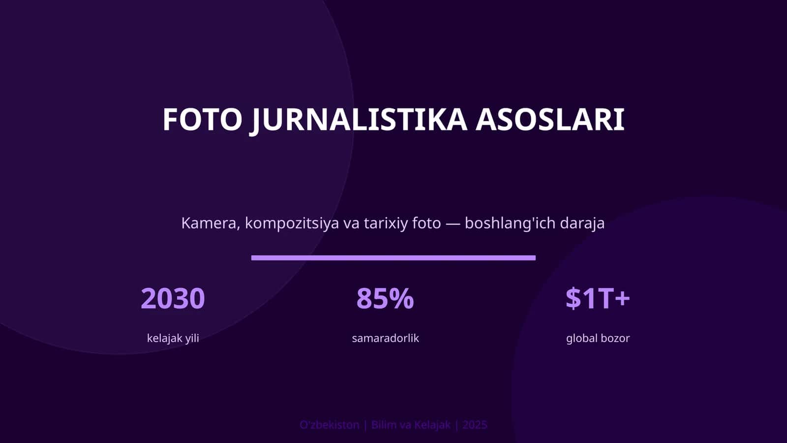 FOTO JURNALISTIKA ASOSLARI