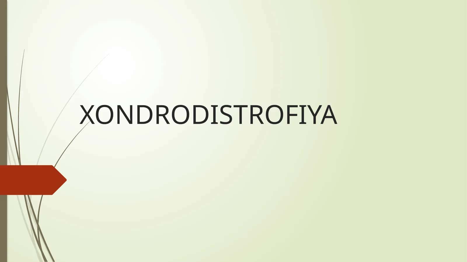 XONDRODISTROFIYA