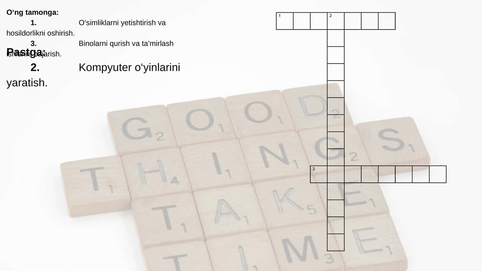 O‘simliklarni yetishtirish va hosildorlikni oshirish