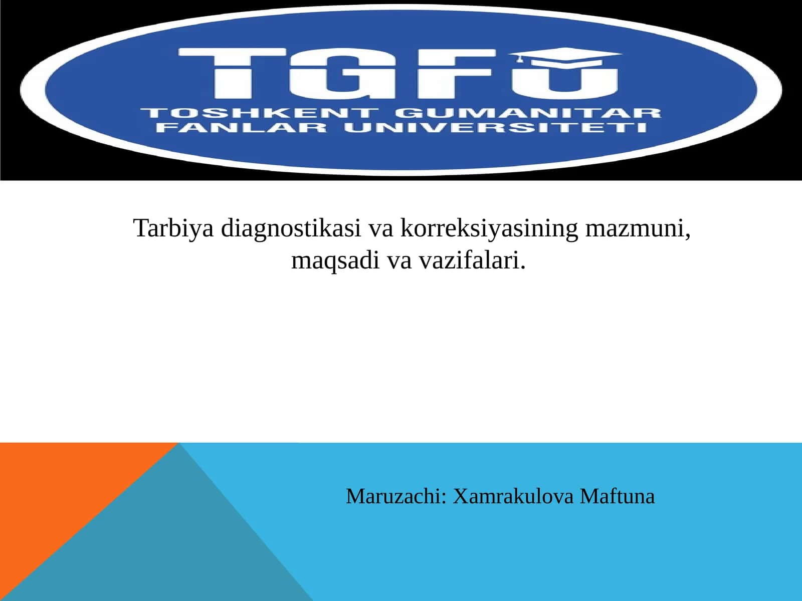 Tarbiya diagnostikasi va korreksiyasi