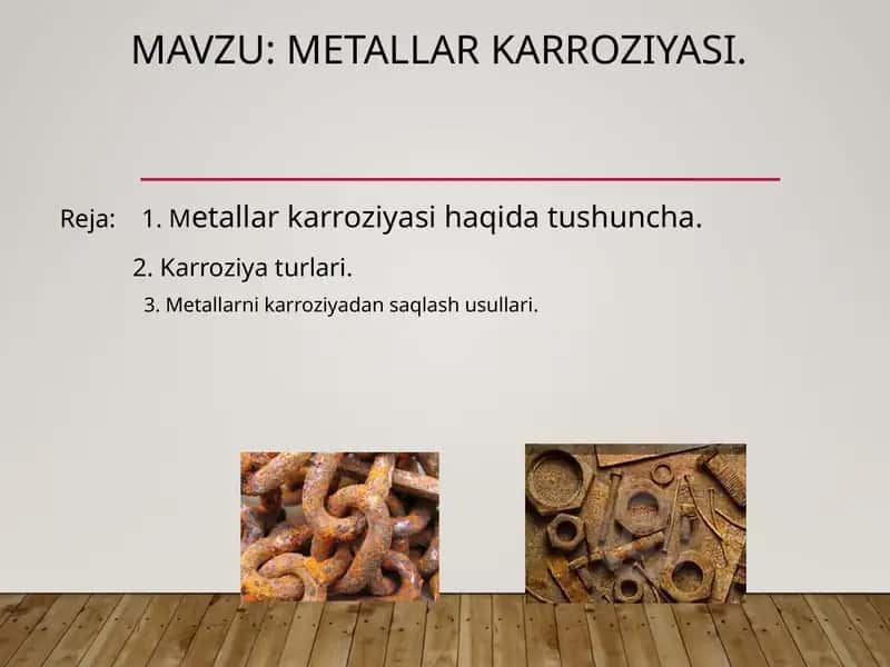 metallar karroziyasi