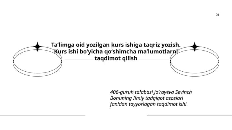 Ilmiy tadqiqot asoslari fanidan tayyorlagan taqdimot ishi