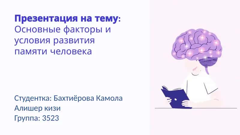 Основные факторы и условия развития памяти человека