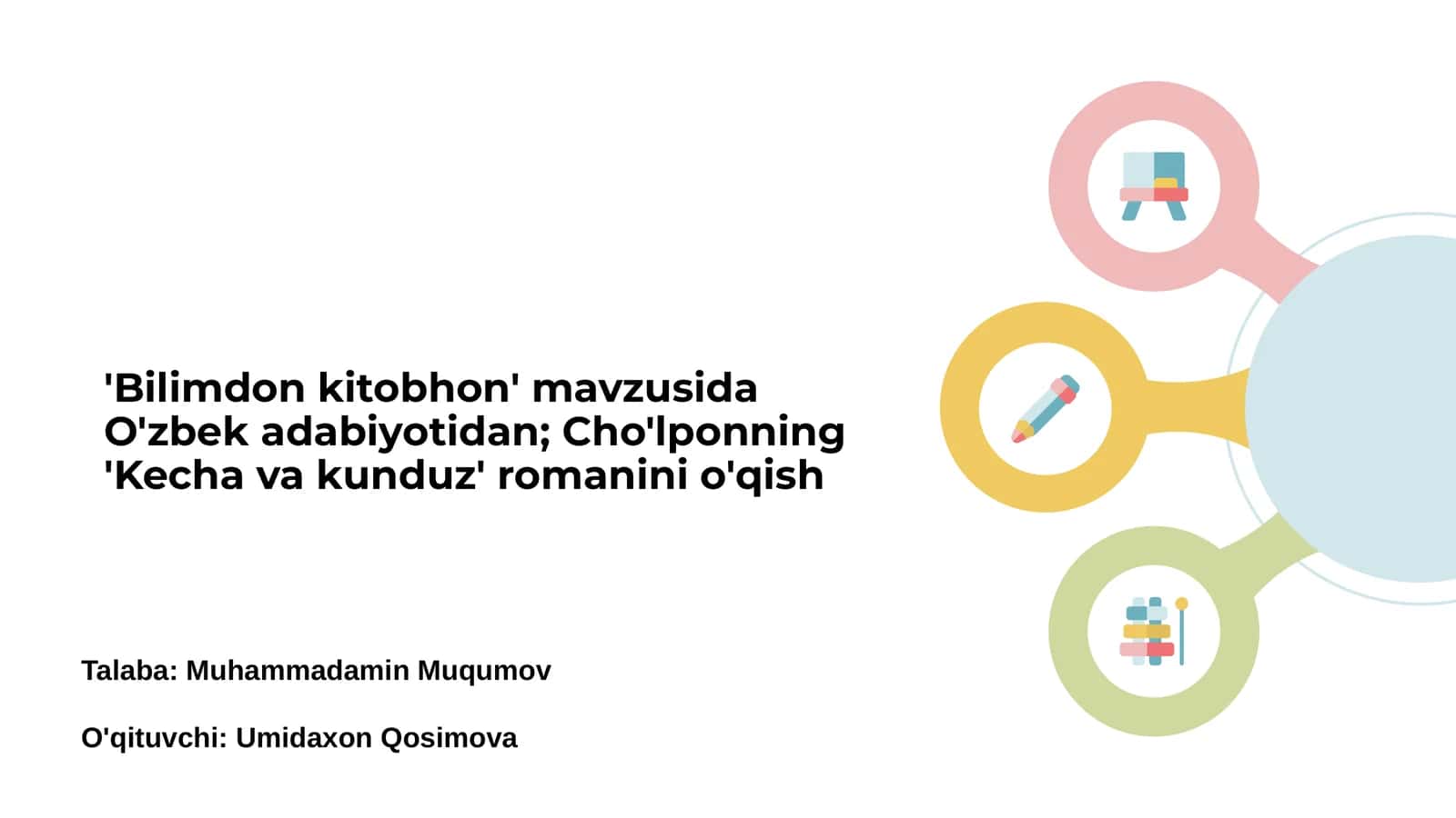Cho'lponning 'Kecha va kunduz' romanini o'qish