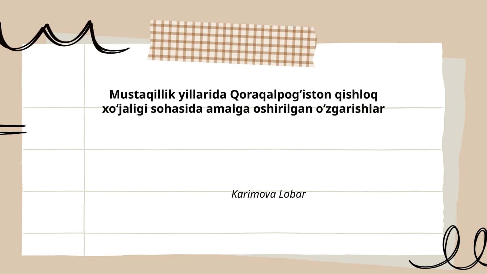 Yangi texnologiyalarni qishloq xo‘jaligiga joriy etish