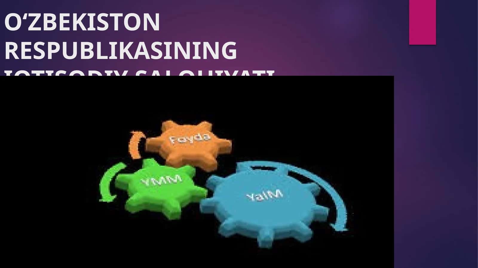 O'ZBEKISTON RESPUBLIKASI IQTISODIY SALOHIYATI