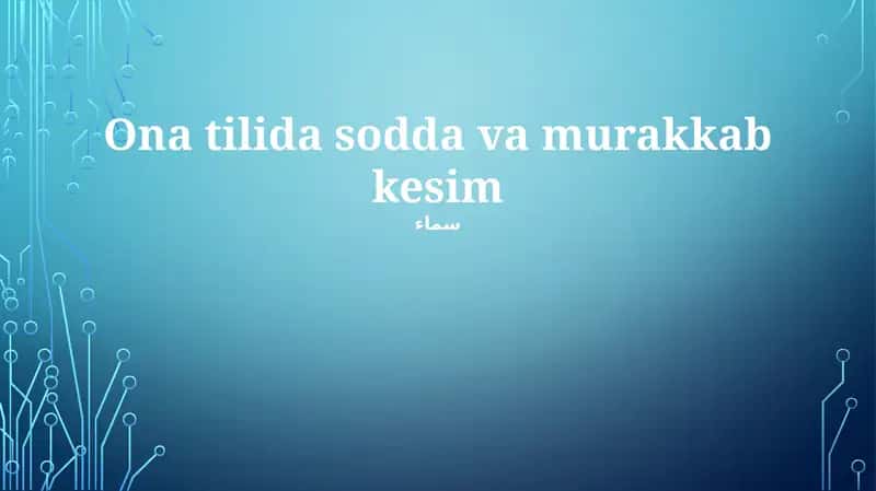 Oddiy gaplardan to'gy gaplar
