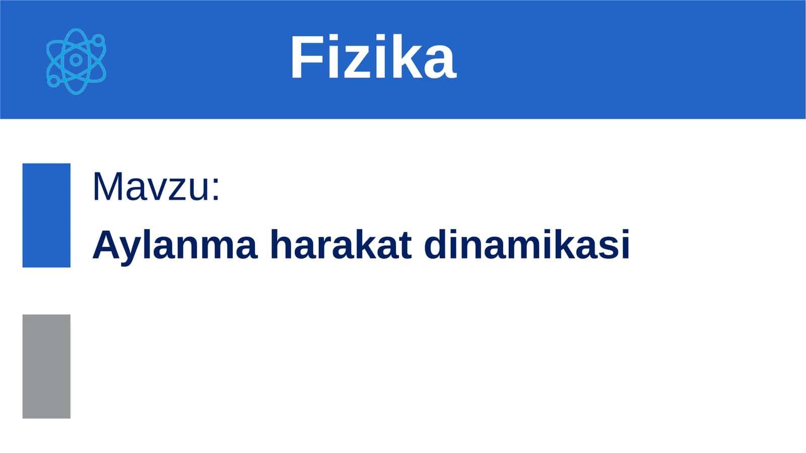 Aylanma harakat dinamikasi
