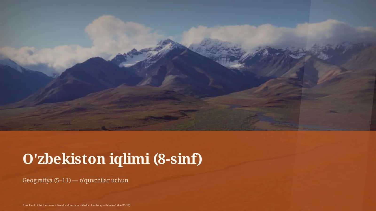 O'zbekiston iqlimi (8-sinf)