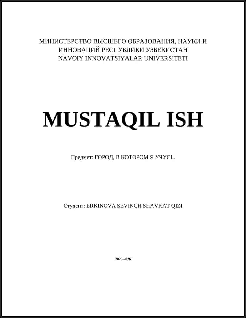 MUSTAQIL ISH