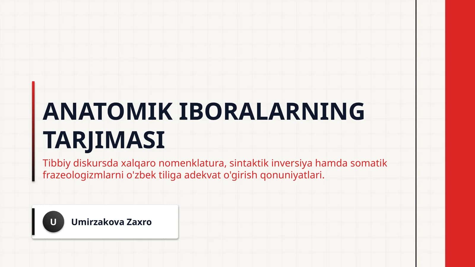 Anatomik iboralarning tarjimasi