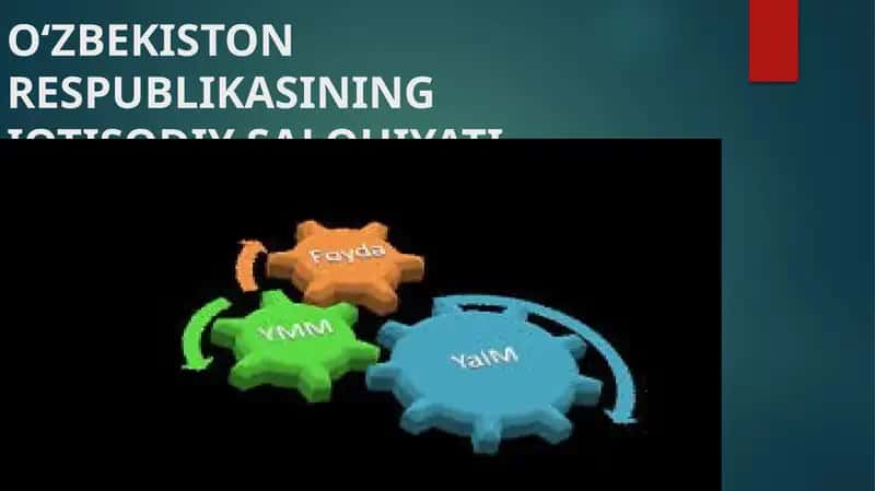 O‘ZBEKISTON RESPUBLIKASINING IQTISODIY SALOHIYATI