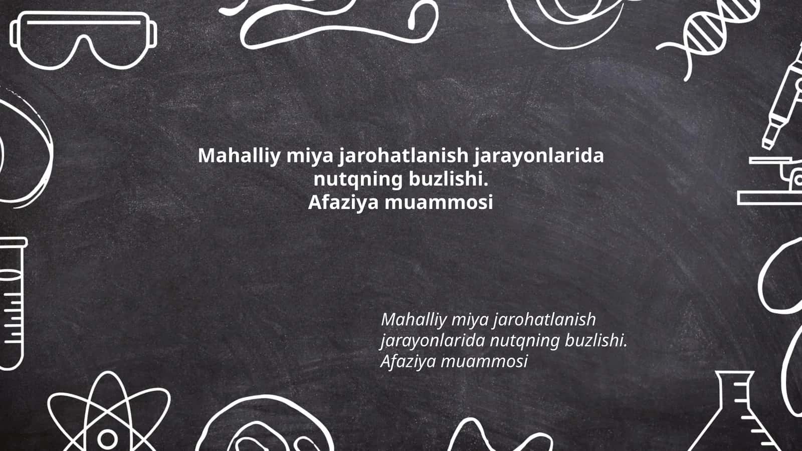 Afaziya va Miya Jarohatlari