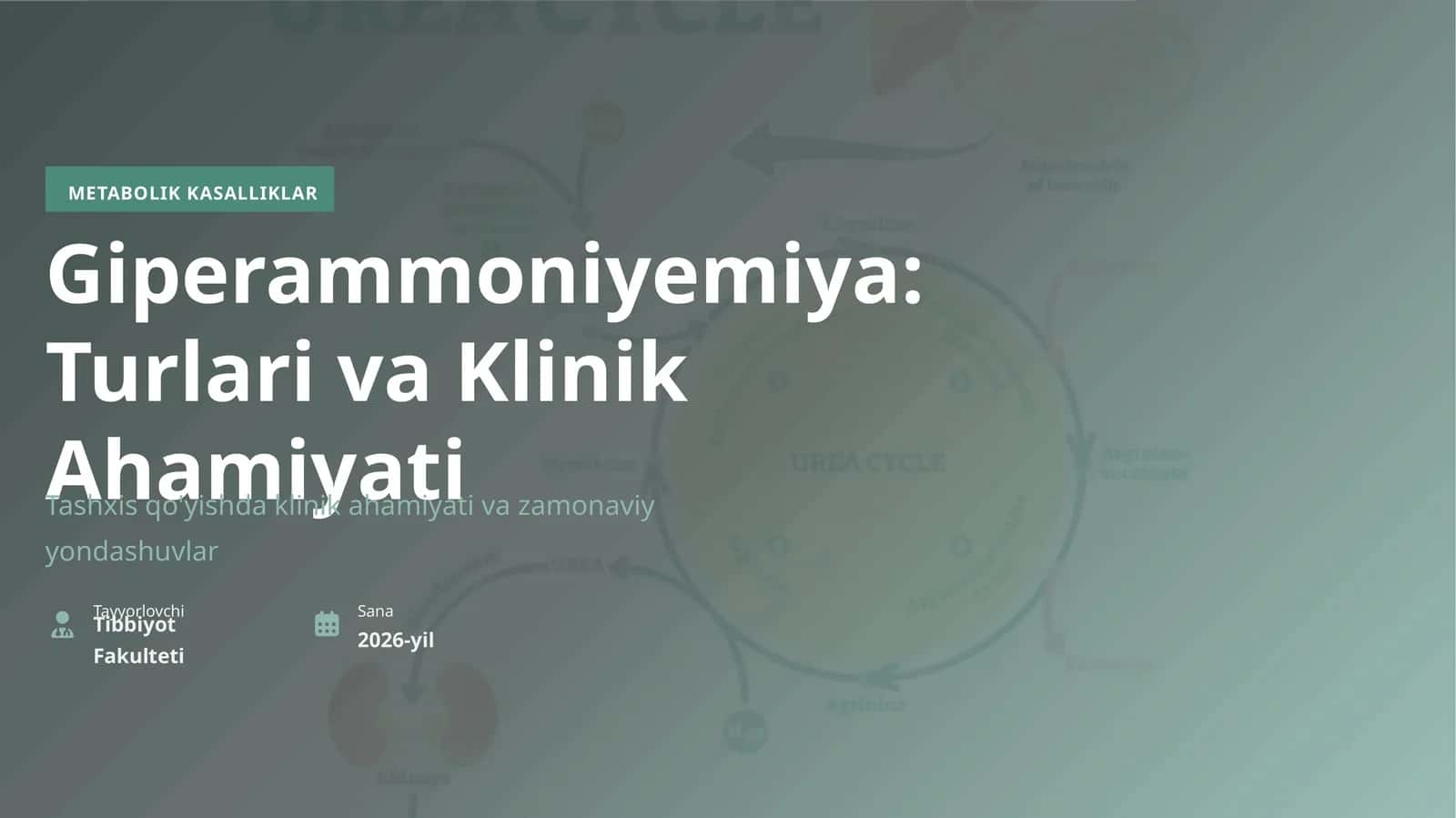 METABOLIK KASALLIKLAR