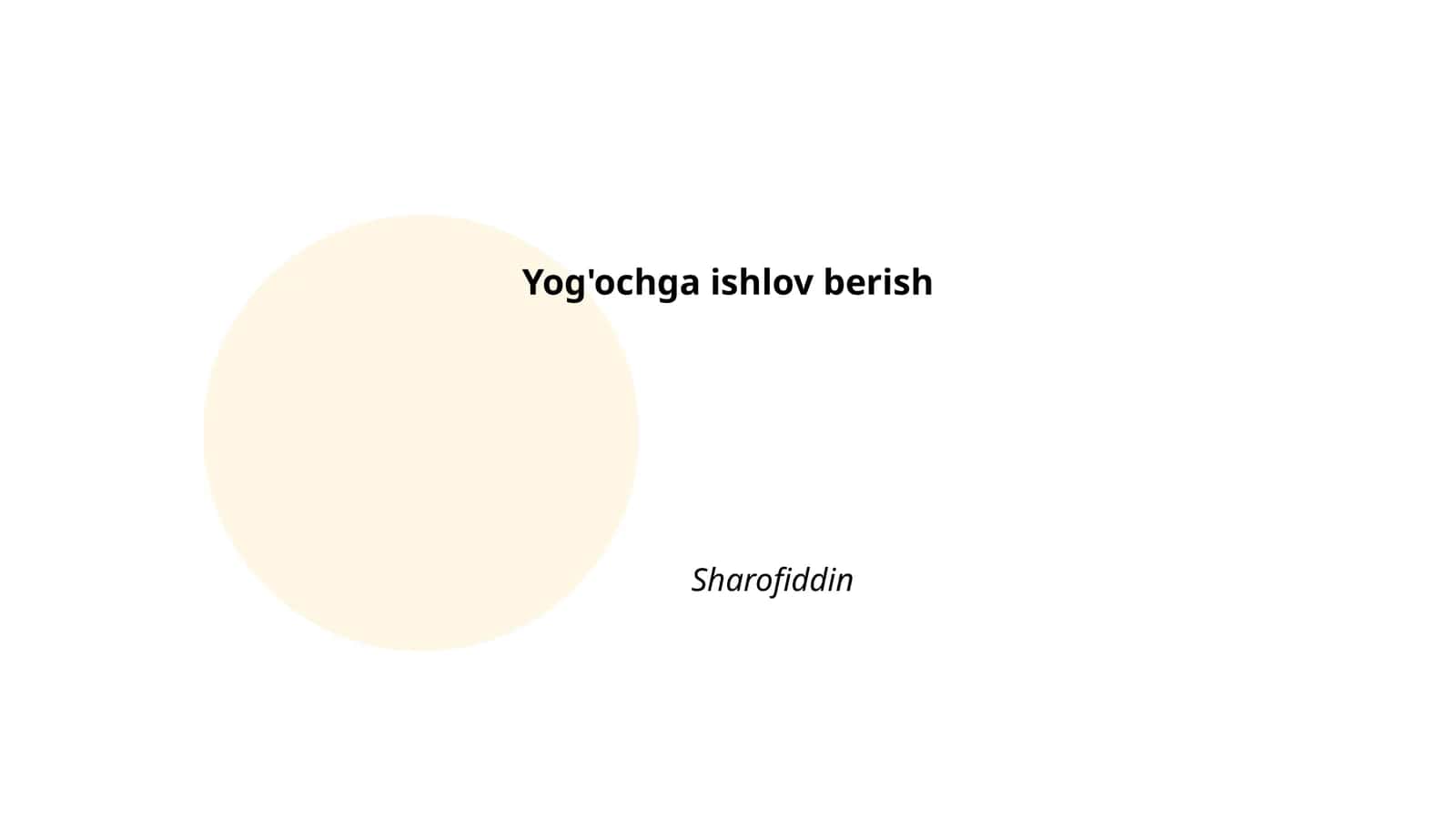 Yog'ochga ishlov berish