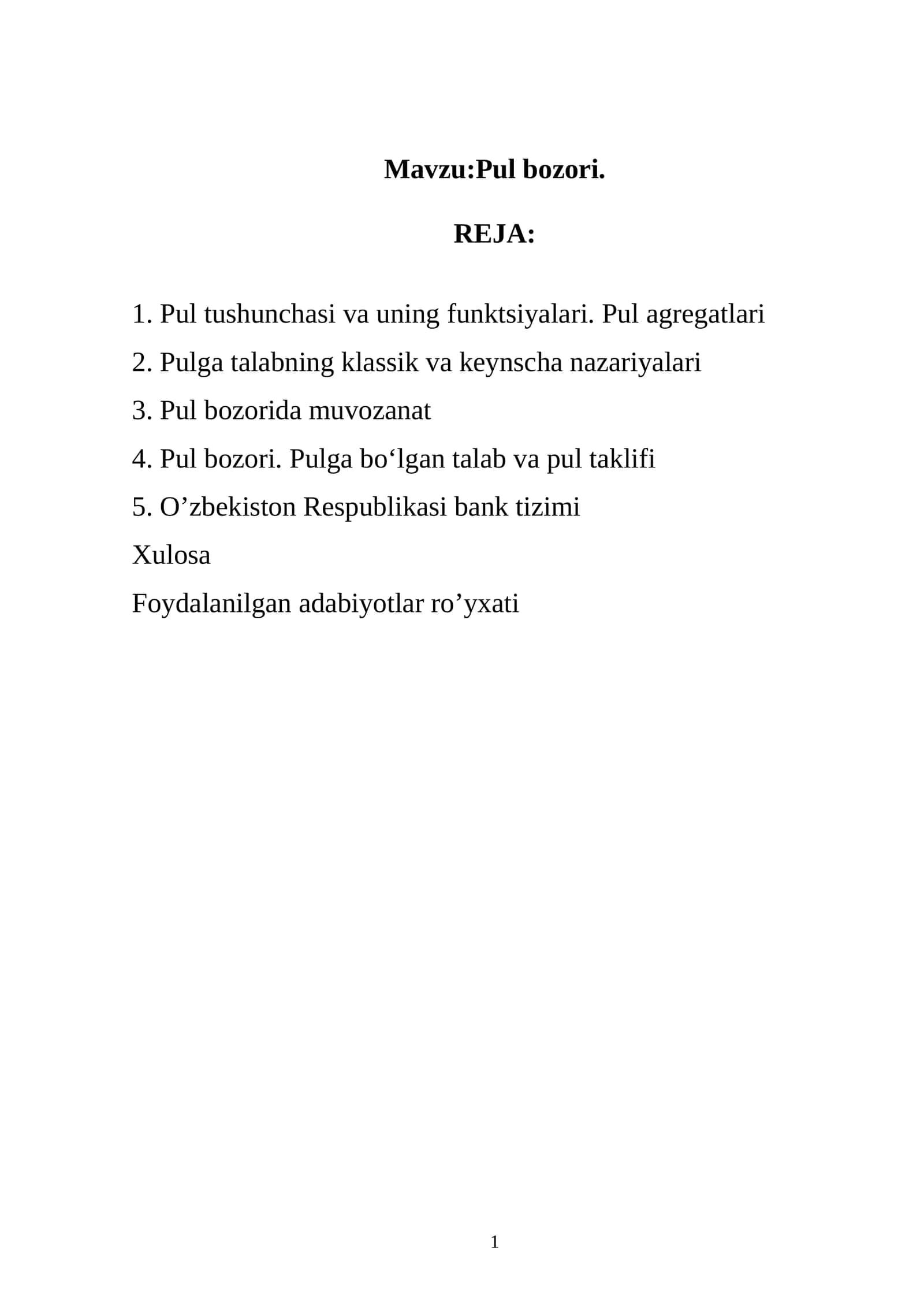 Pul bozori