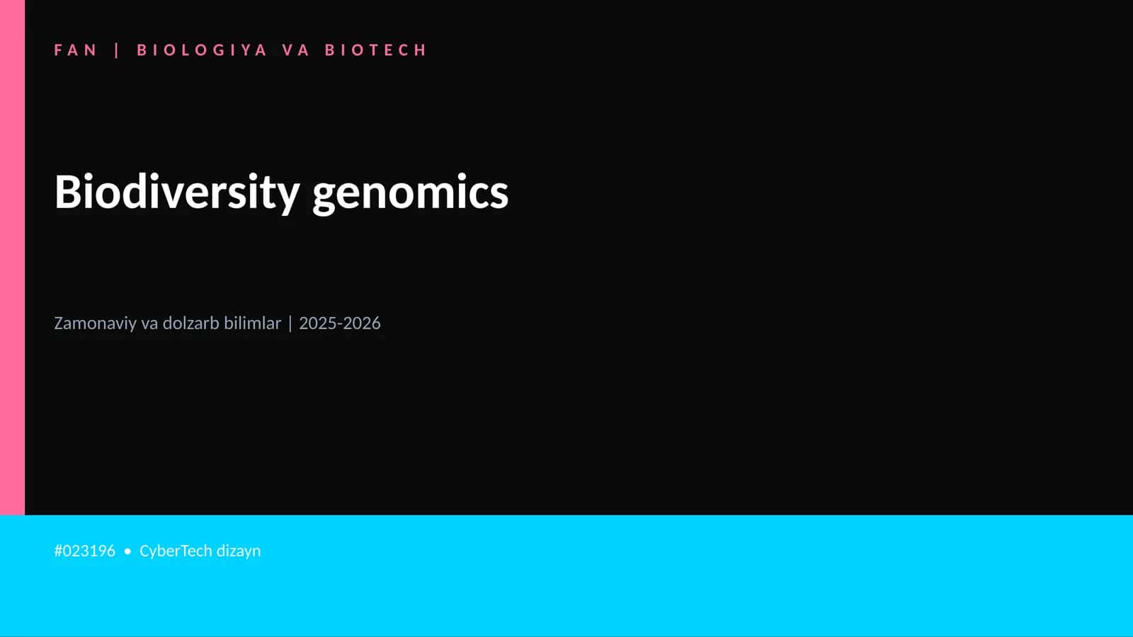 Biodiversity genomics