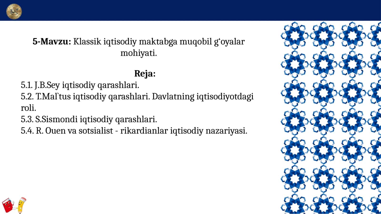 Klassik iqtisodiy maktabga muqobil g‘oyalar mohiyati