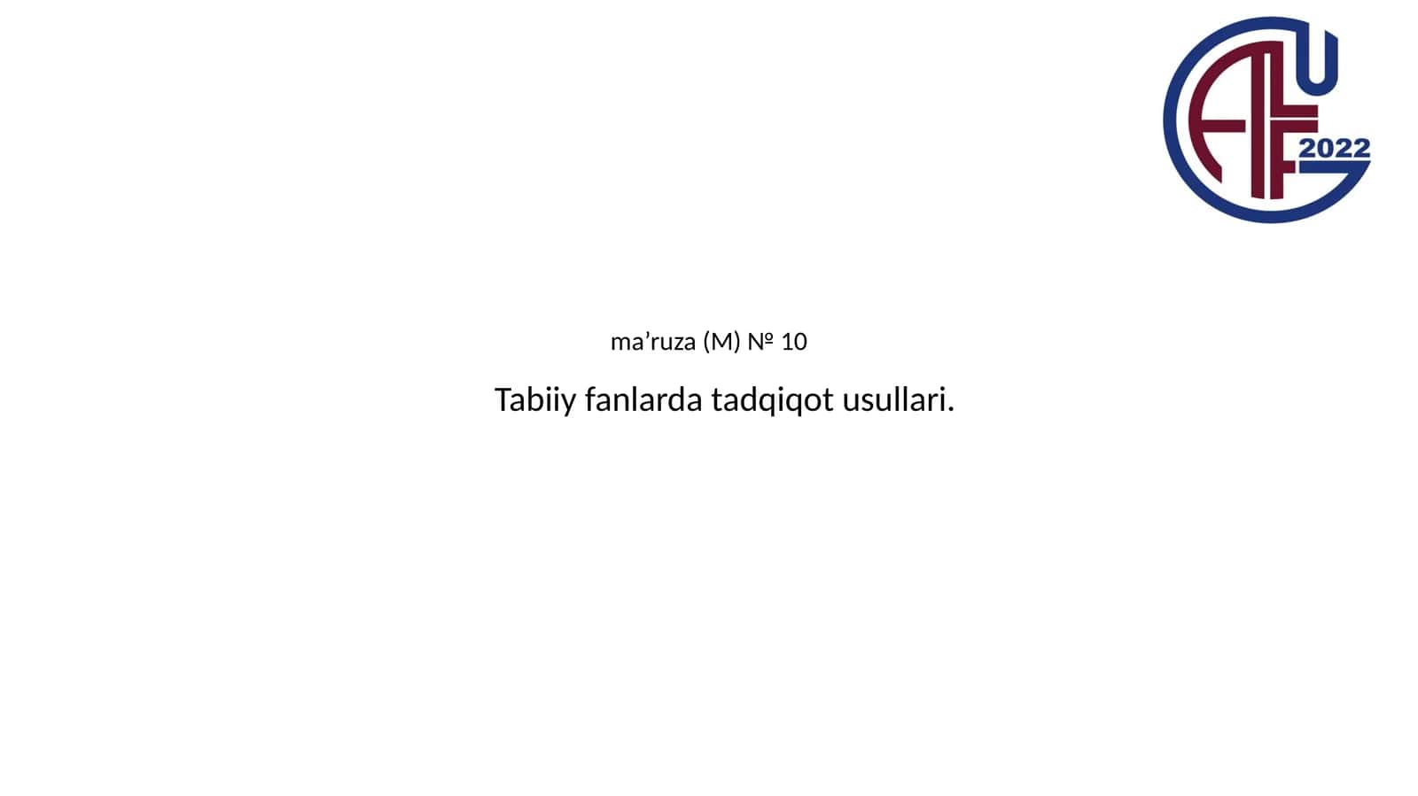 Tabiiy fanlarda tadqiqot usullari