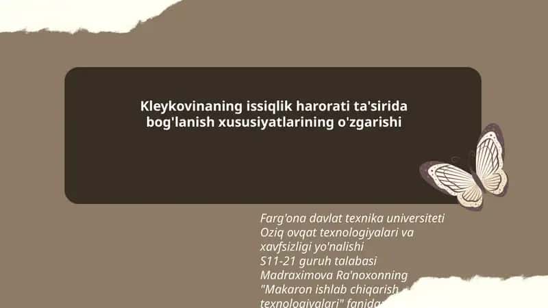 Makaron ishlab chiqarish texnologiyalari