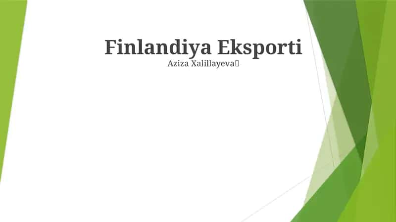 Finlandiya Eksporti