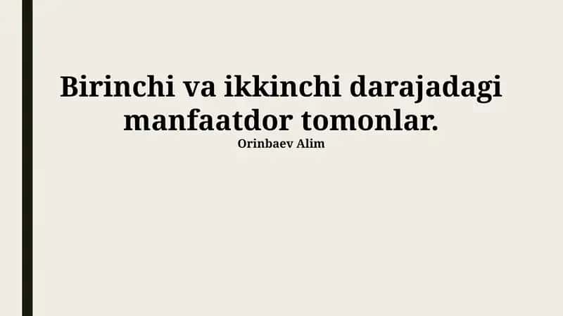 Manfaatdor tomonlar