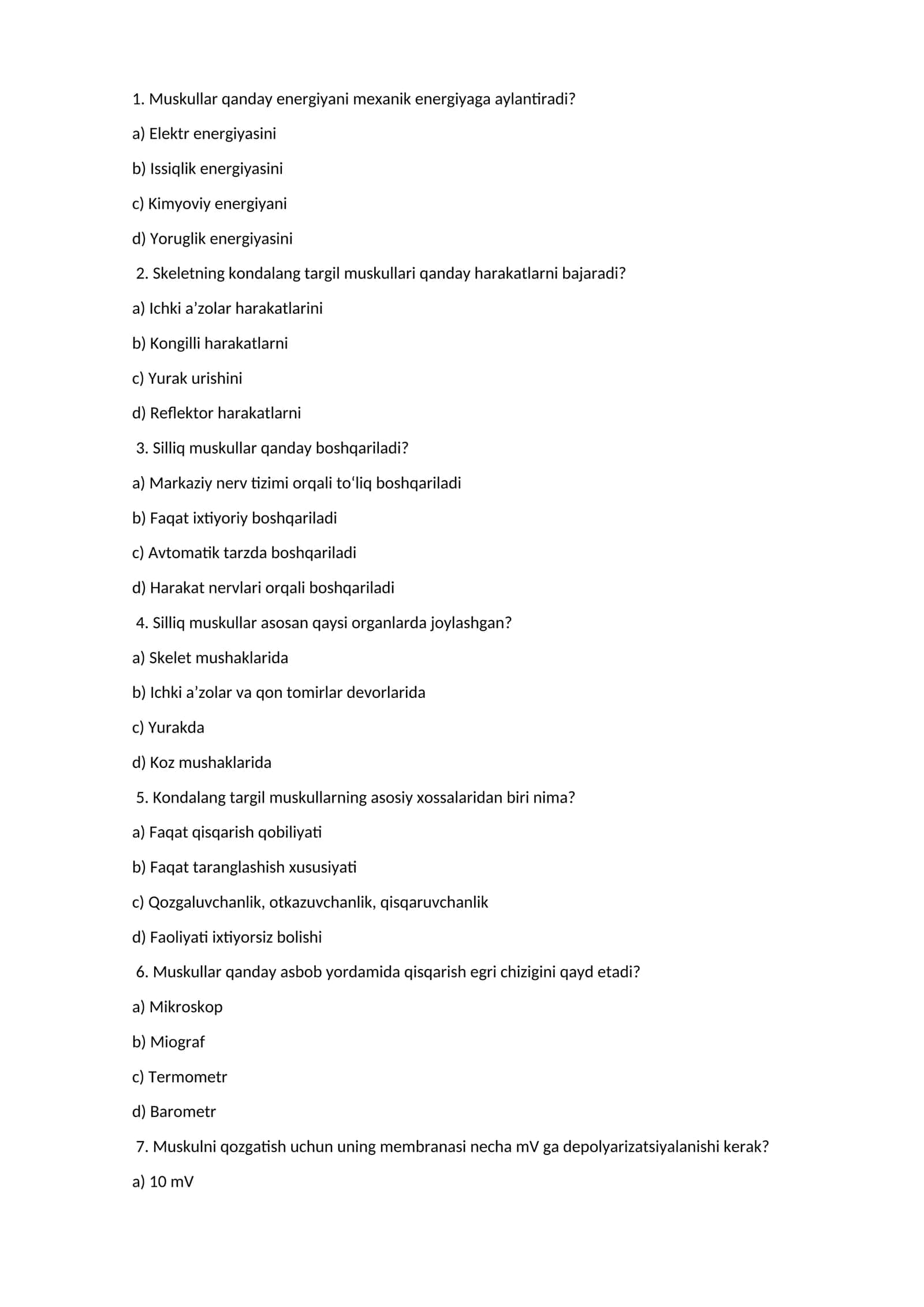 Silliq muskullar tizimini boshqarish