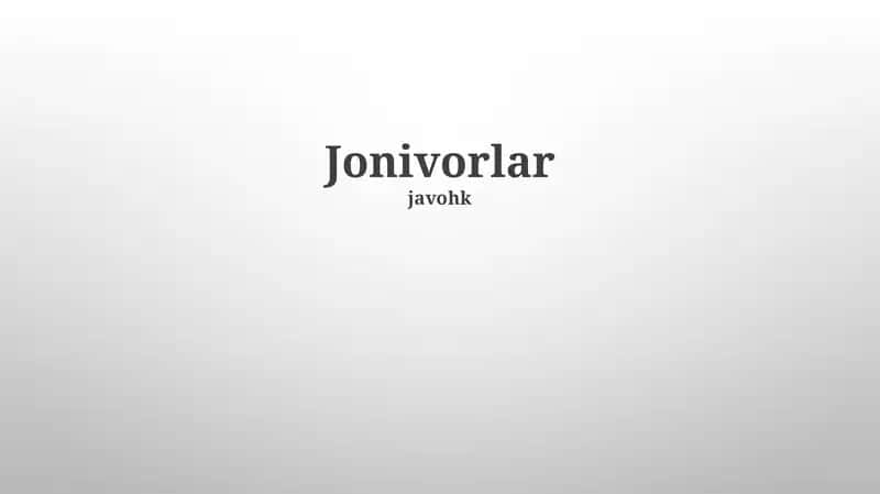Jonivorlar
