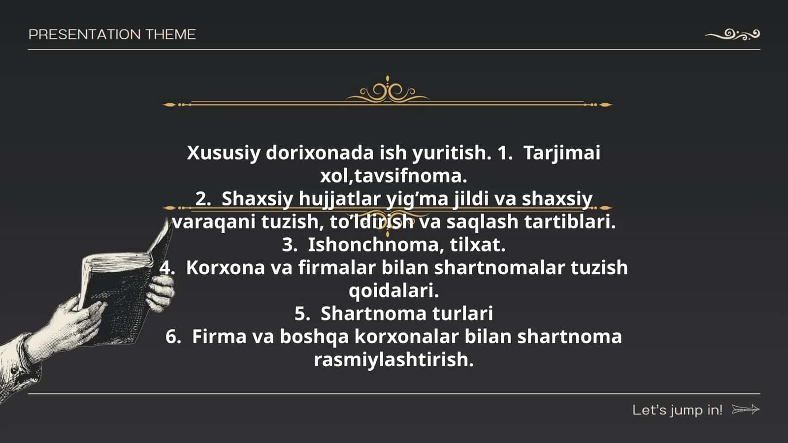 Xususiy dorixonada ish yuritish