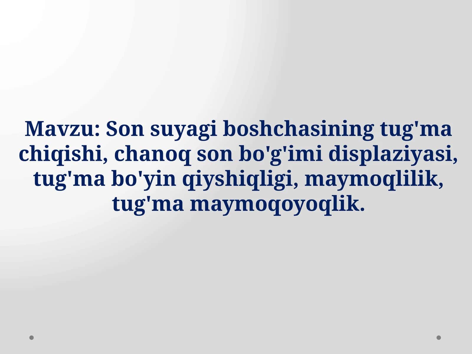 Chanoq-son displaziyasi