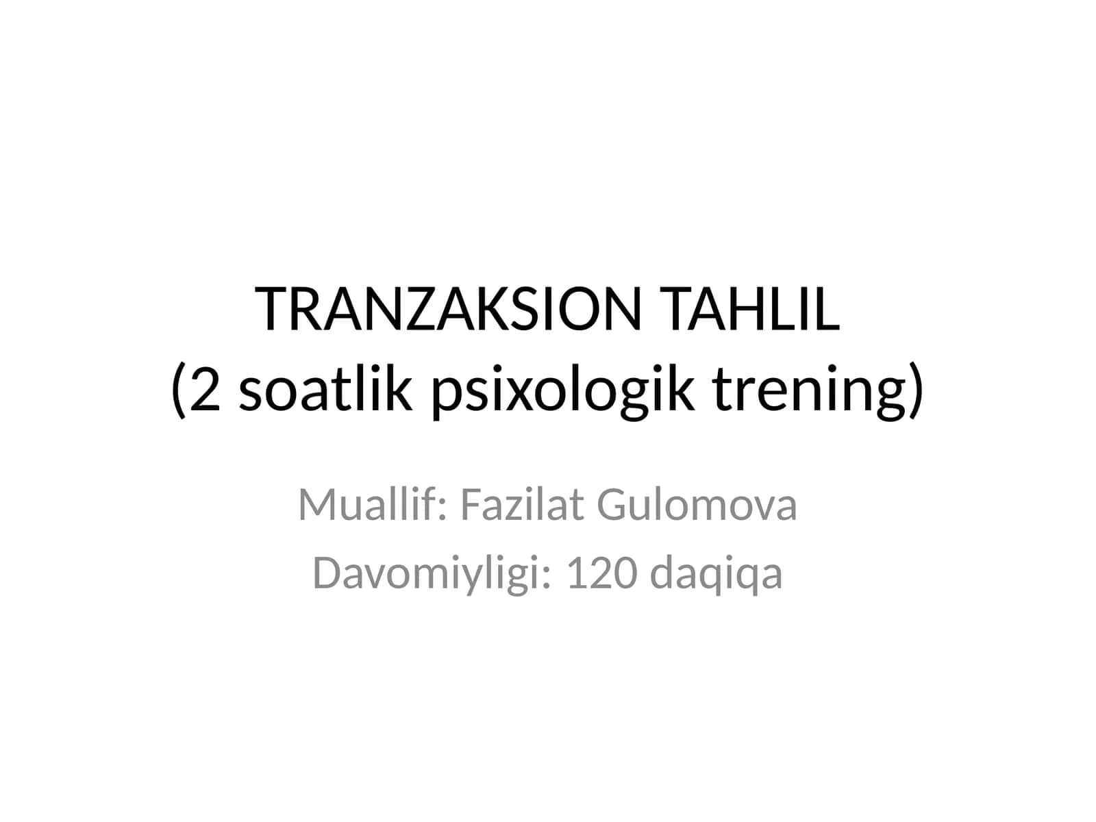 Tranzaksion tahlil