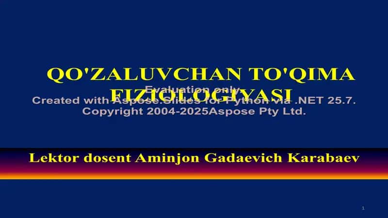 Qo'zaluvchan To'qima Fiziologiyasi
