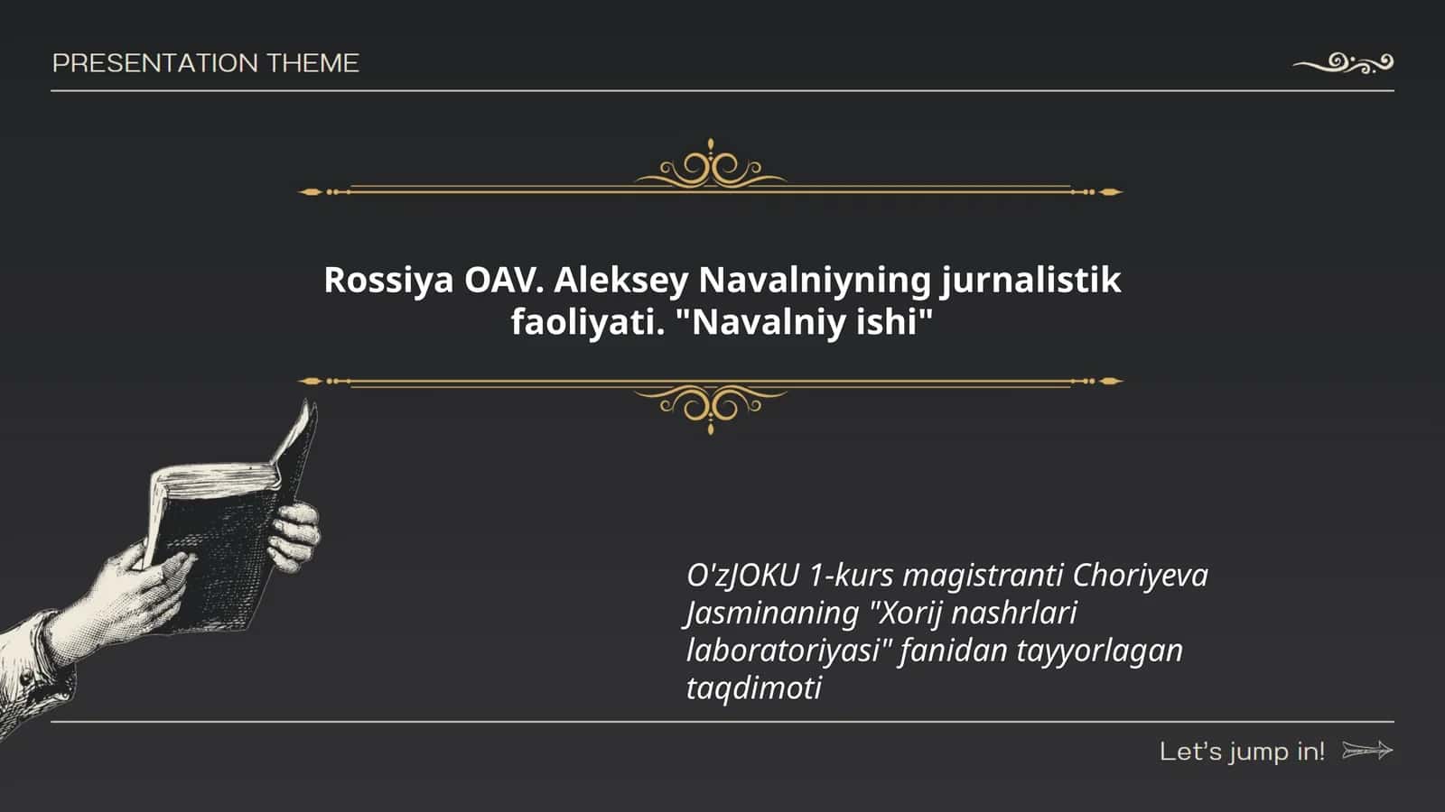 "Xorij nashrlari laboratoriyasi" taqdimoti