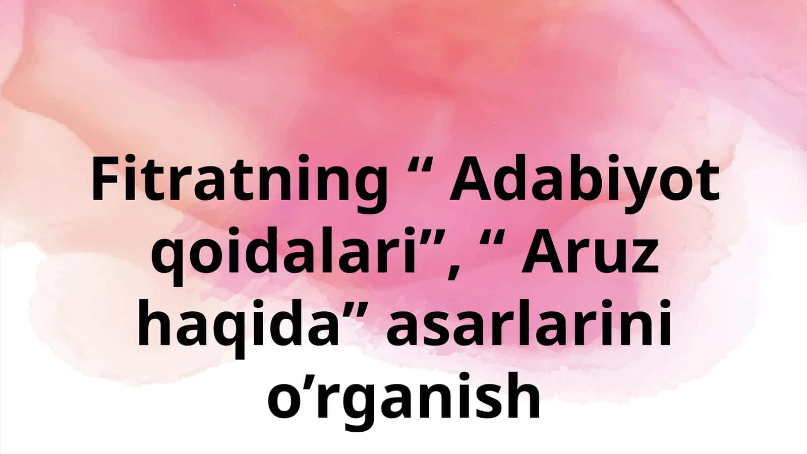 Adabiyot qoidalari va Aruz haqida