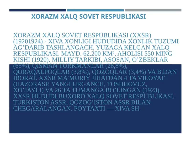 XORAZM XALQ SOVET RESPUBLIKASI