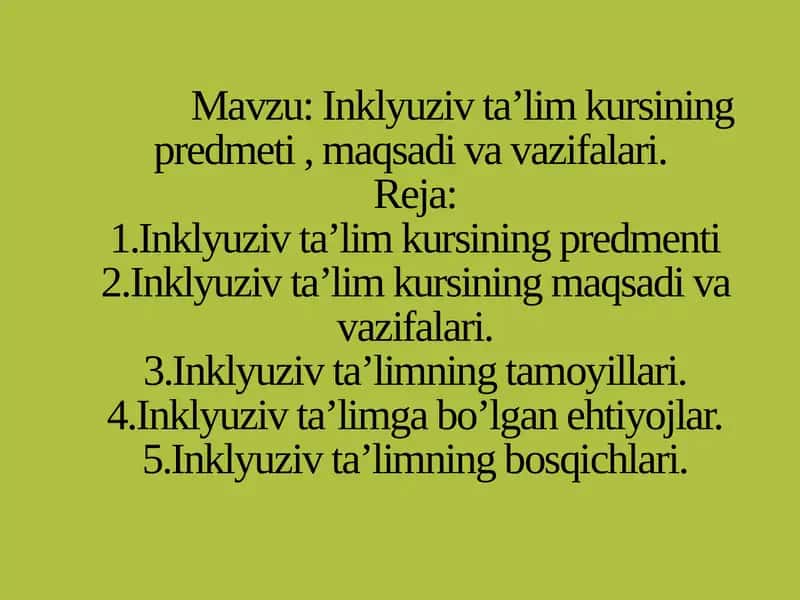 Inklyuziv ta’lim kursi