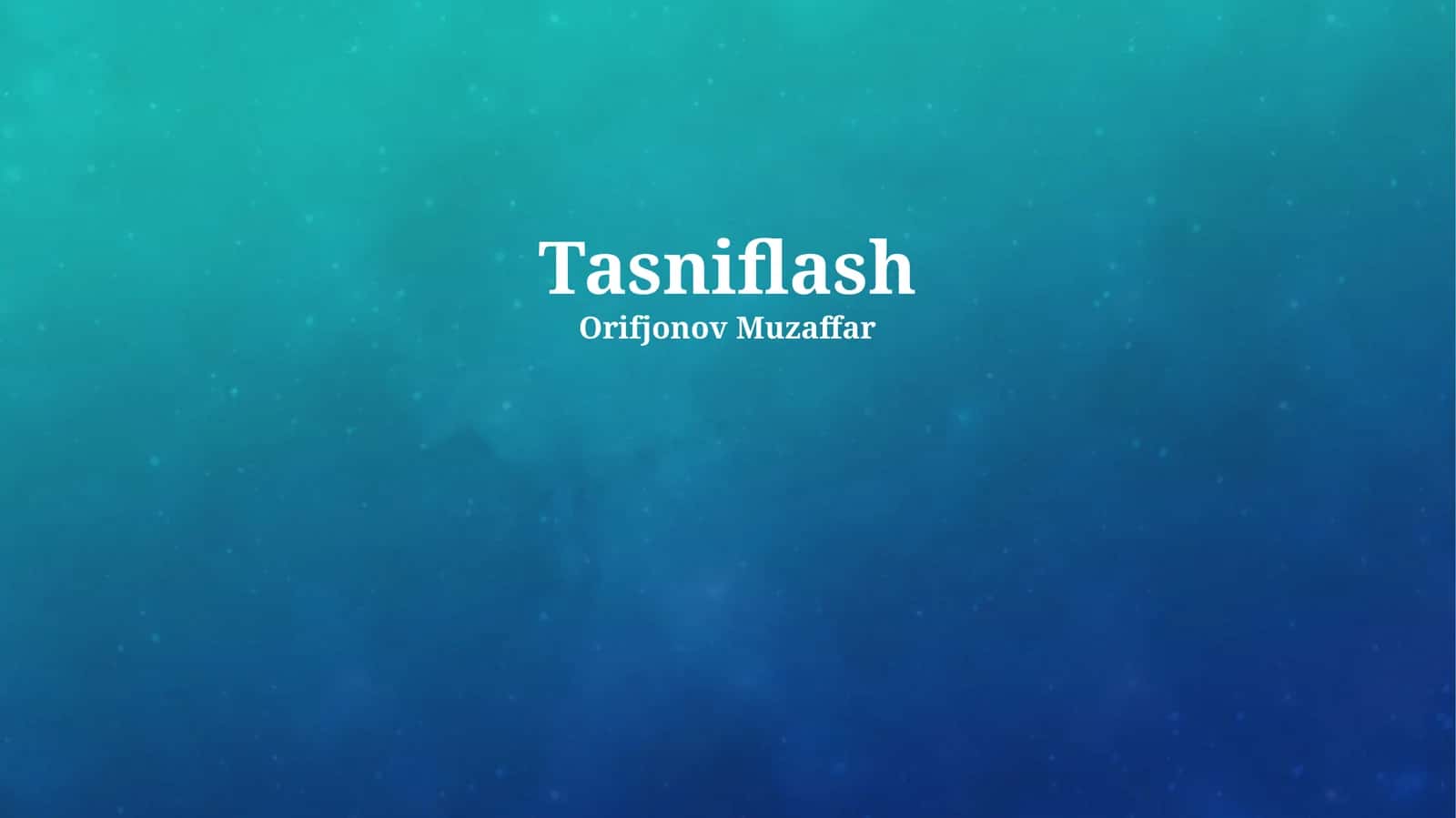 Tasniflash