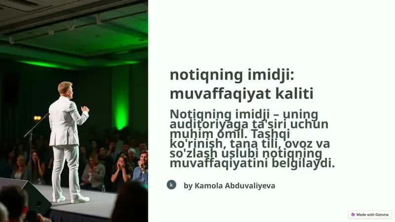 Notiqning imidji