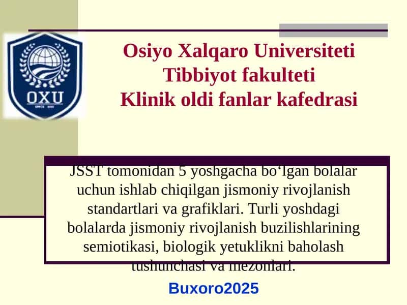 Bolalardagi jismoniy rivojlanish