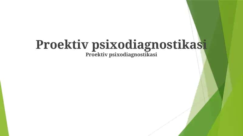 Proektiv psixodiagnostikasi