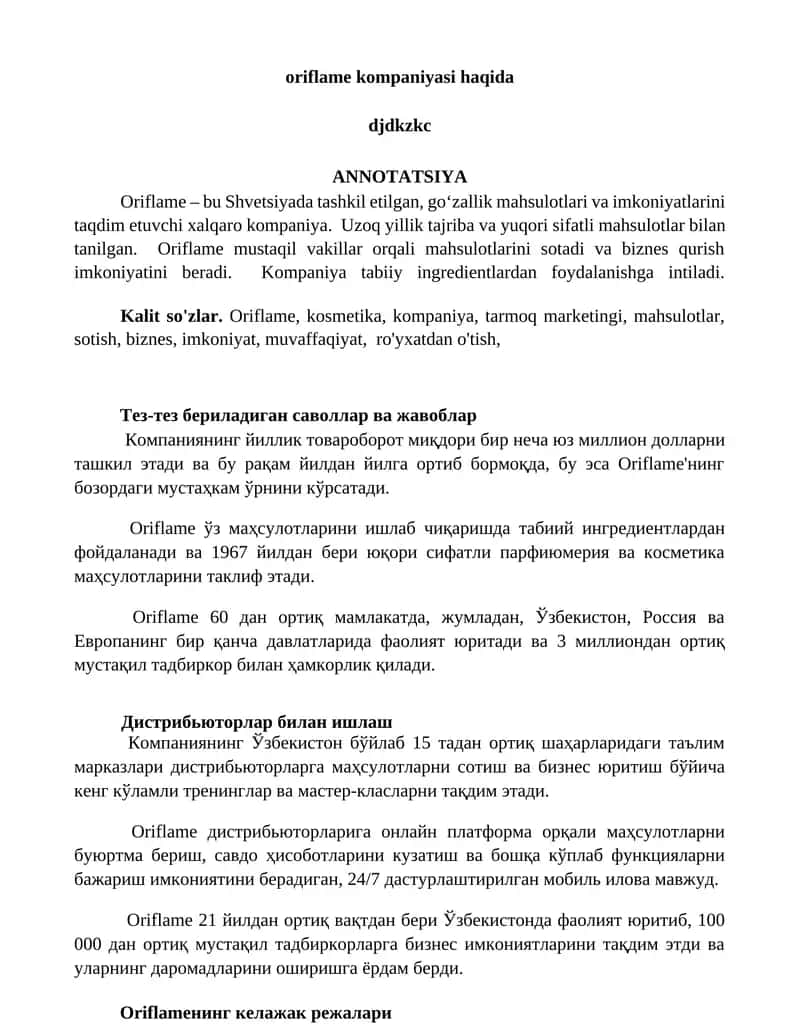 Oriflame
