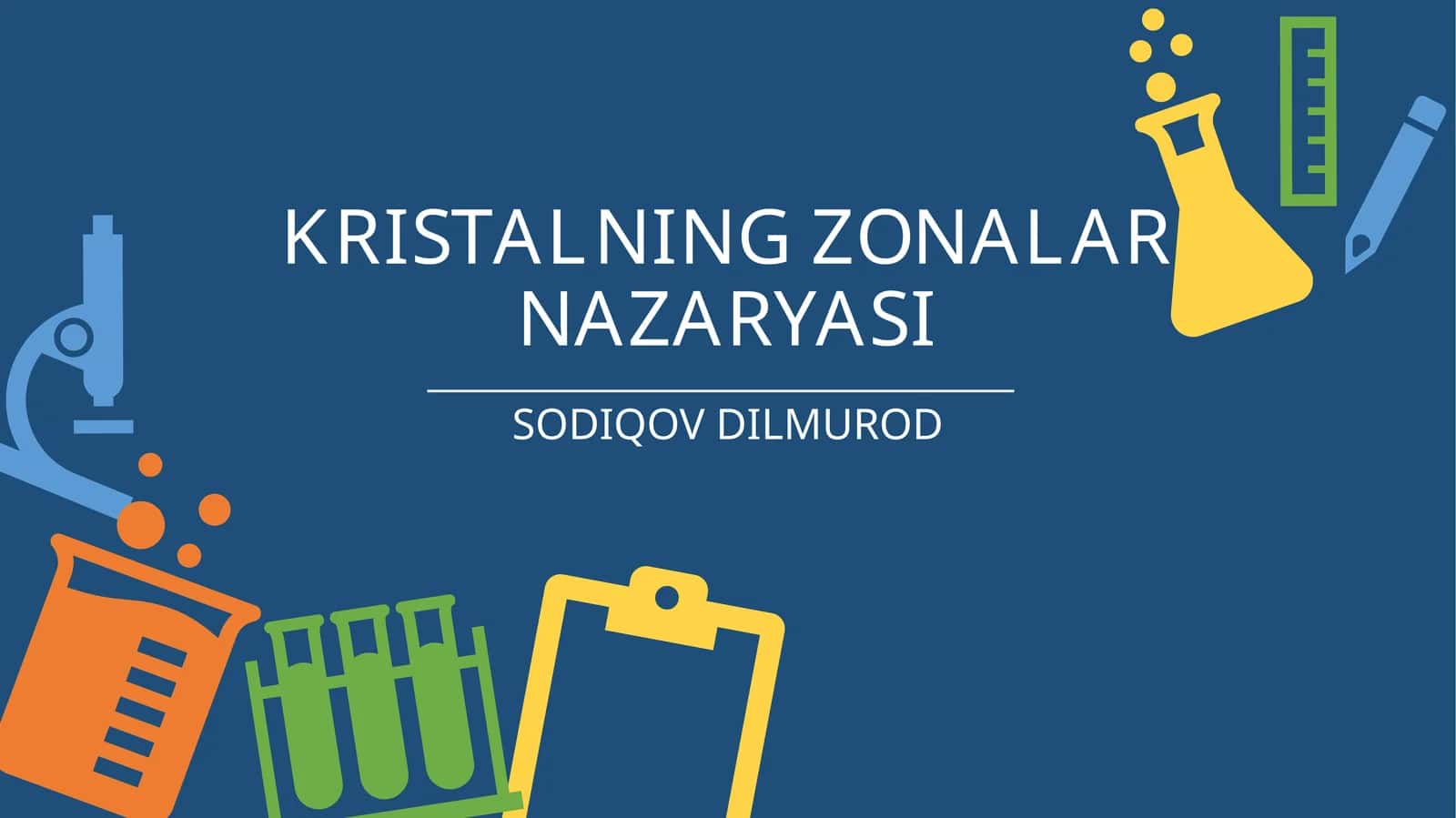 KRISTALNING ZONALAR NAZARYASI